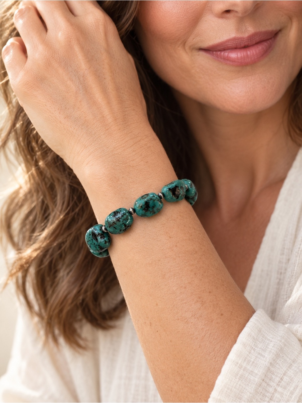 ✨ Vintage High-Grade Turquoise Stretch Bracelet ✨
